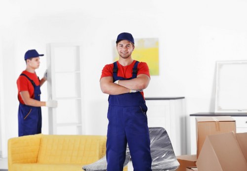 Customer reviewing booking confirmation for a removal service