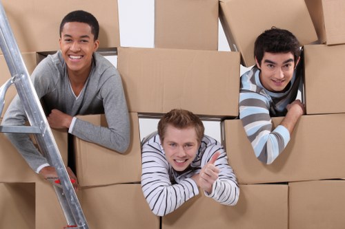 Removal van supporting a flat move near Hounslow