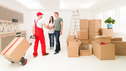 Packing team working in a Hounslow property with access considerations