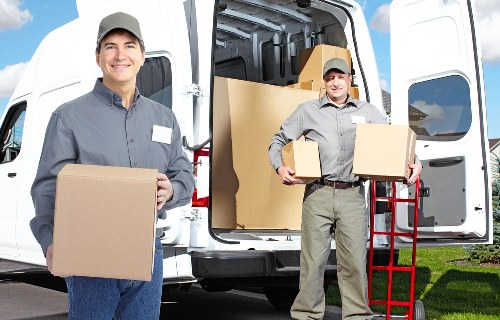 Prepared boxes and household items ready for a Hounslow move
