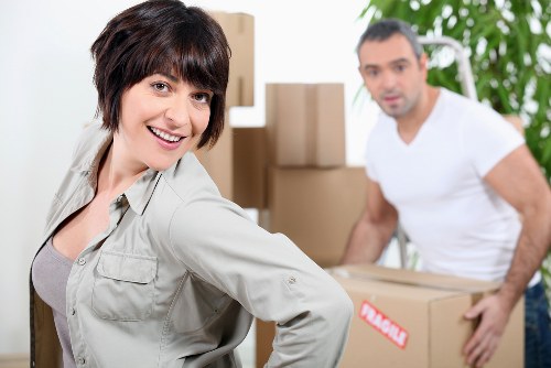 Furniture and boxes loaded into a moving van for a Hounslow customer