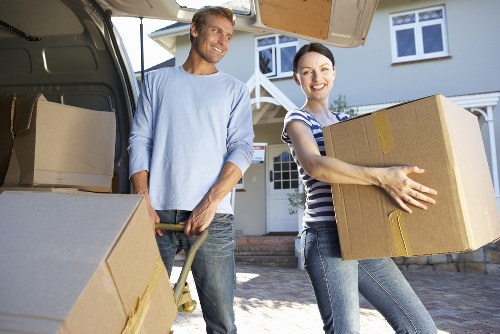 Removal van loaded for a local Hounslow business relocation